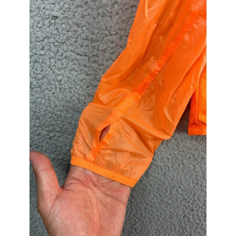 Adidas Adizero Pack It Running Windbreaker Jacket Mens M Orange Reflective